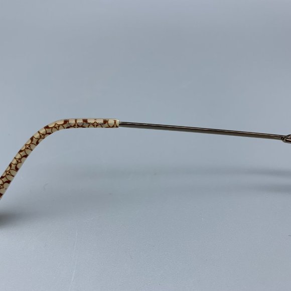 Coach Nadine Taupe Metal Oval Eyeglasses 50-17-135 - Picture 9 of 11